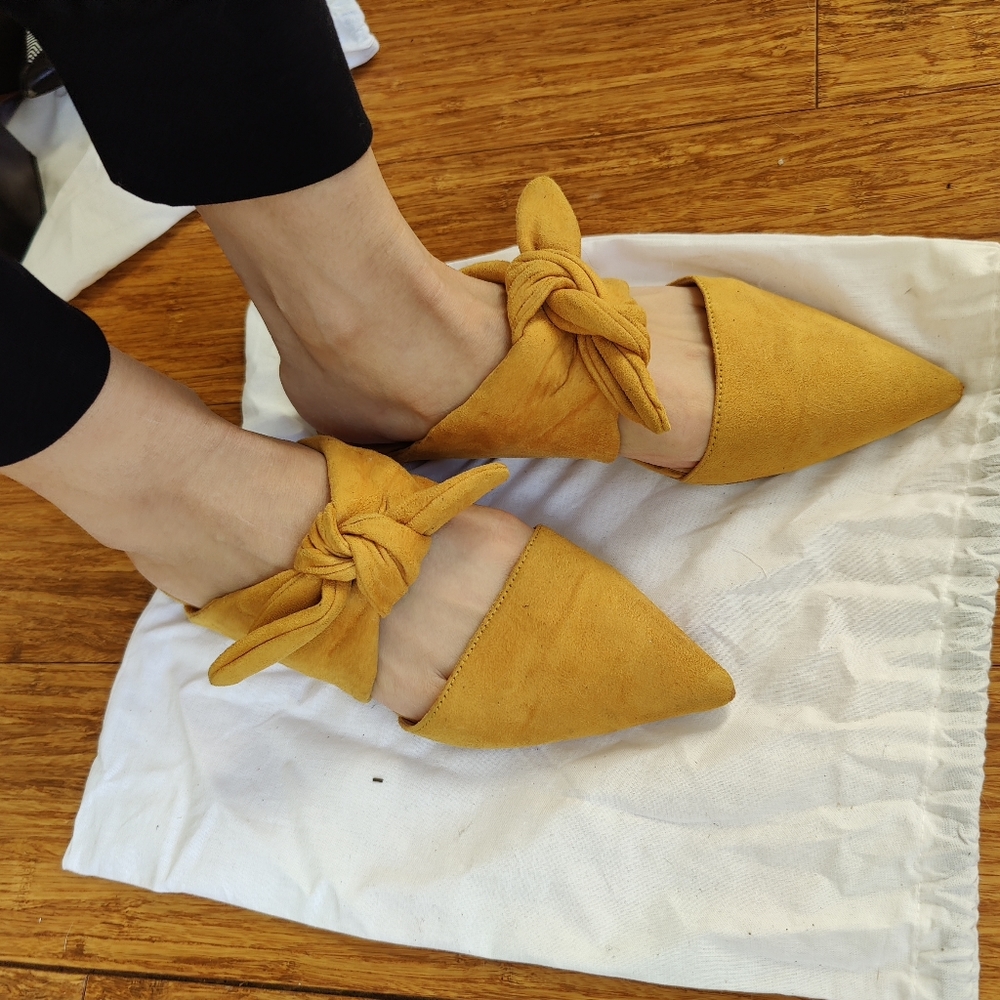 Yellow Suede mule